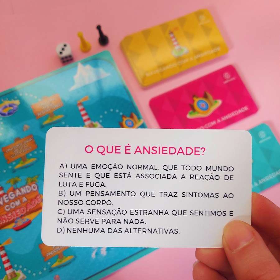 Jogo de Tabuleiro Navegando com a Ansiedade - BmB Terapêuticos